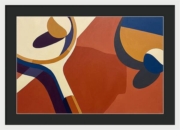 Tennis Racket And Balls Abstract