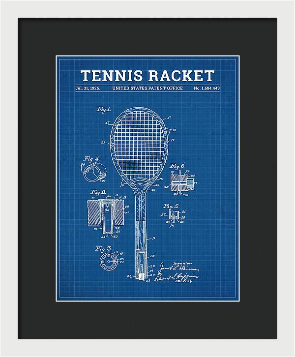 Tennis Racket Blueprint Patent Us1684449a