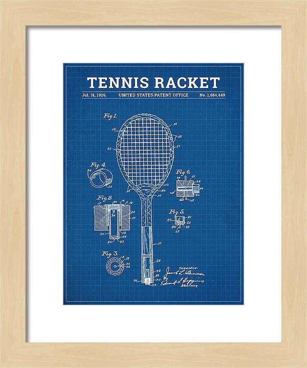 Tennis Racket Blueprint Patent Us1684449a