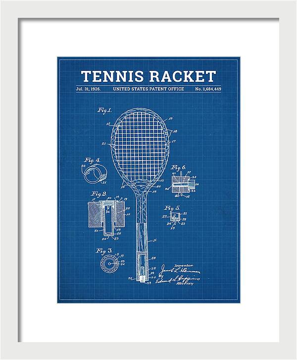 Tennis Racket Blueprint Patent Us1684449a