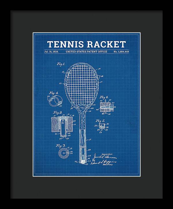 Tennis Racket Blueprint Patent Us1684449a