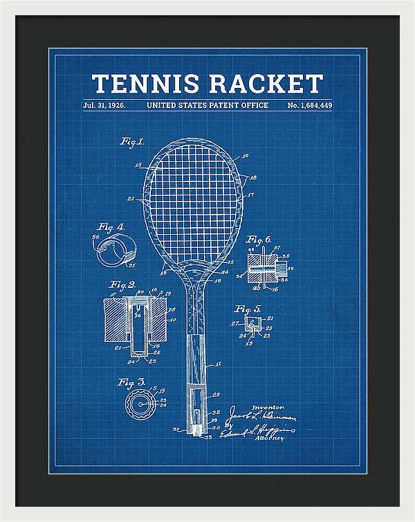Tennis Racket Blueprint Patent Us1684449a