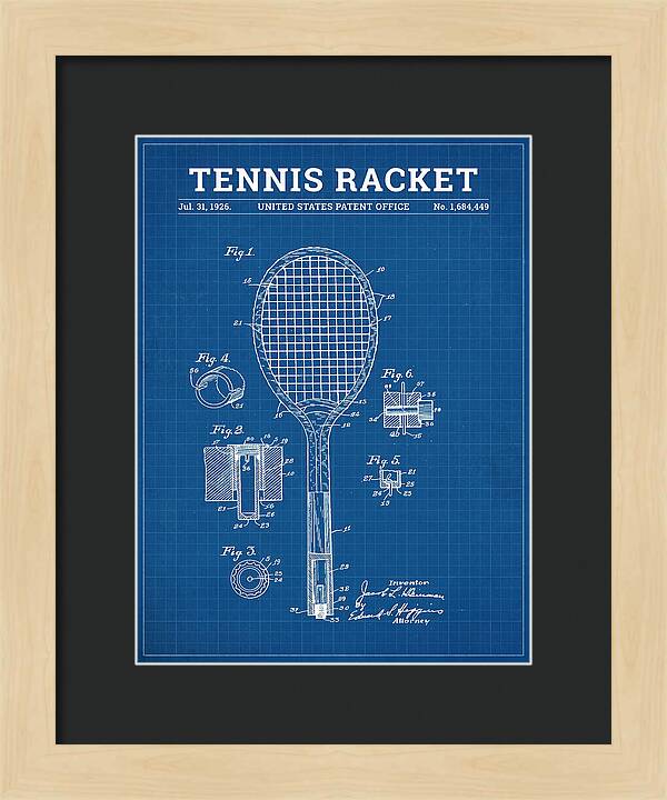Tennis Racket Blueprint Patent Us1684449a