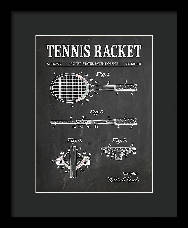 Tennis Racket Chalkboard Patent Us1664466a