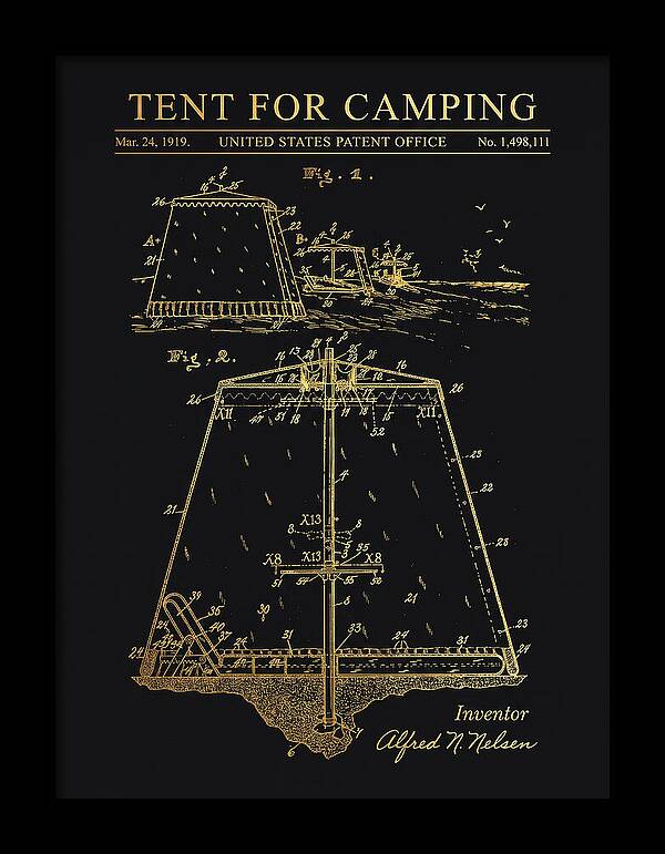 Tent For Camping Gold Patent Us1498111a
