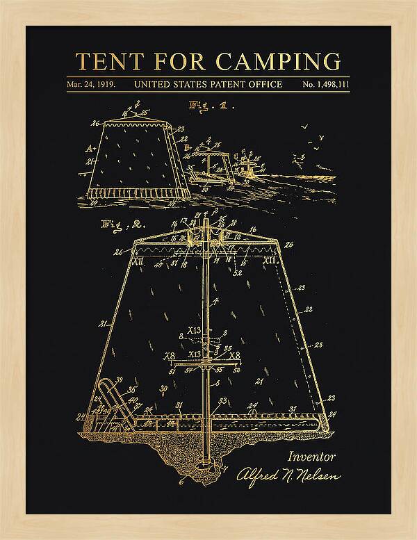 Tent For Camping Gold Patent Us1498111a