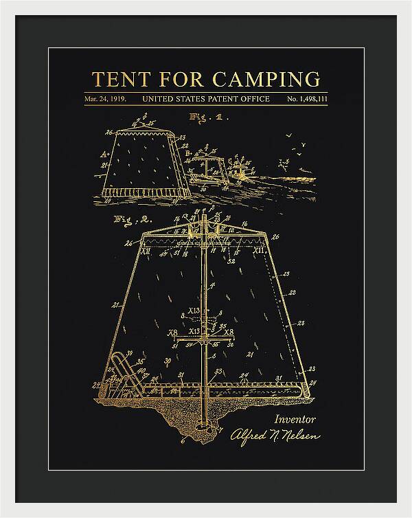 Tent For Camping Gold Patent Us1498111a