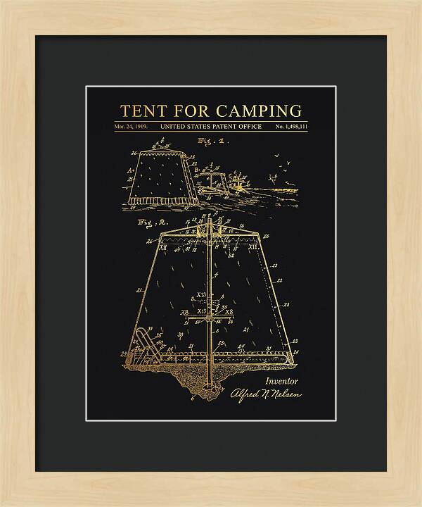 Tent For Camping Gold Patent Us1498111a