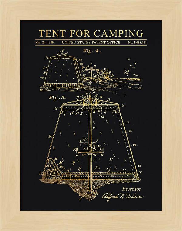 Tent For Camping Gold Patent Us1498111a