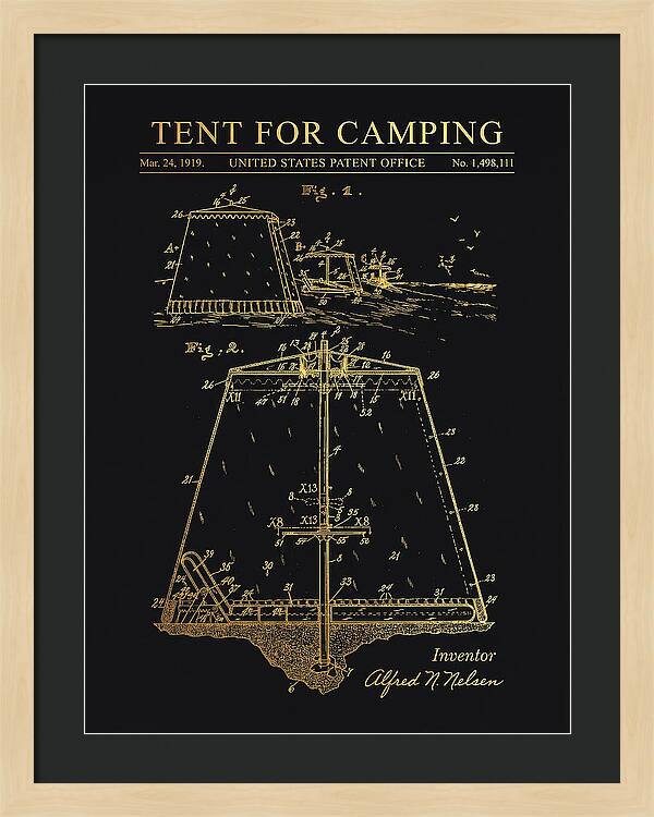 Tent For Camping Gold Patent Us1498111a
