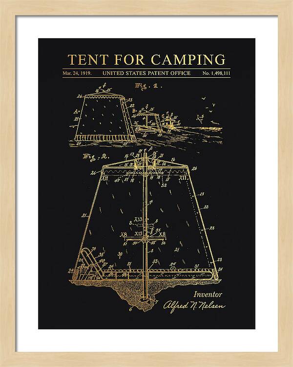 Tent For Camping Gold Patent Us1498111a