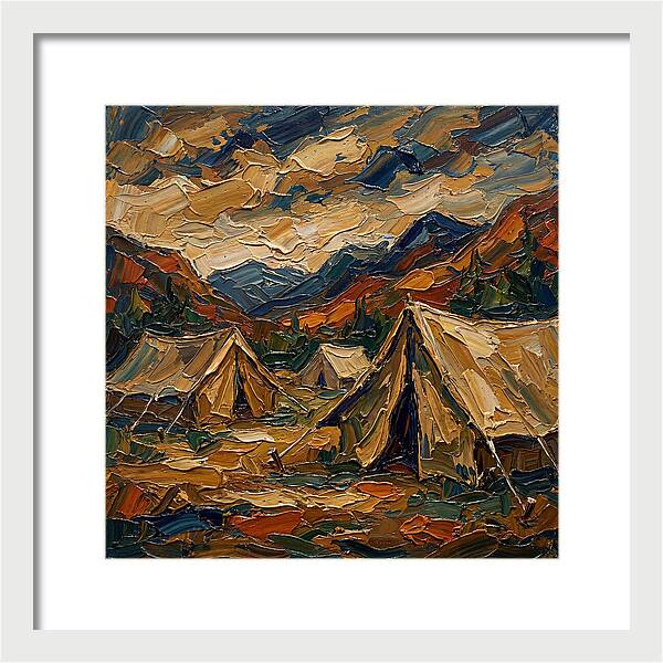 Tents Amidst Majestic Mountains