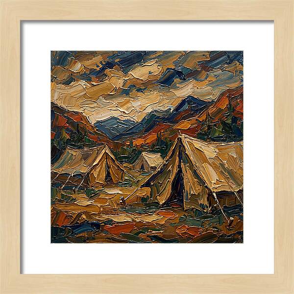Tents Amidst Majestic Mountains