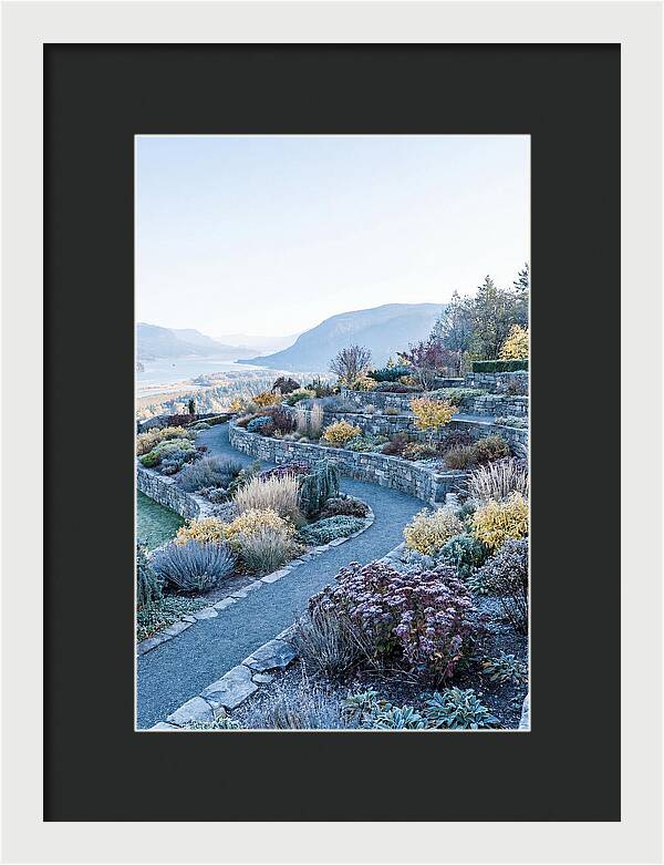 Terraced Hillside Garden In Autumn