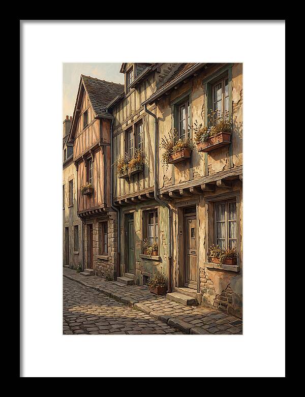 Terraced Houses With Window Boxes