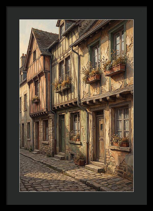 Terraced Houses With Window Boxes