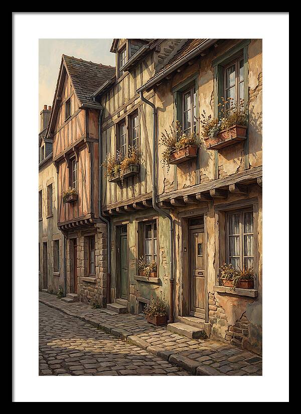 Terraced Houses With Window Boxes