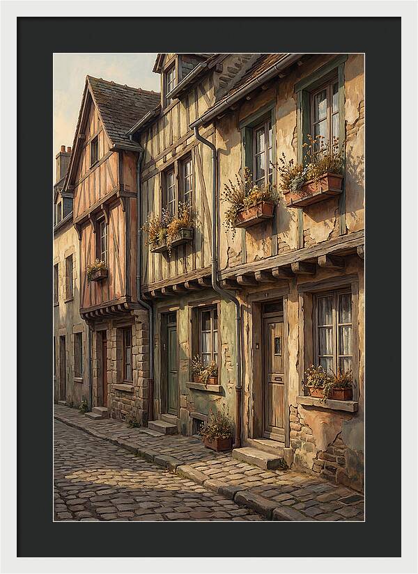 Terraced Houses With Window Boxes