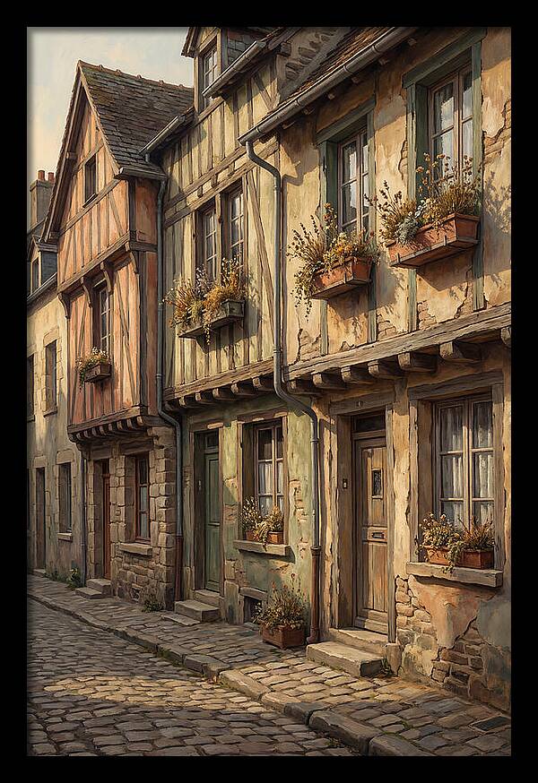 Terraced Houses With Window Boxes