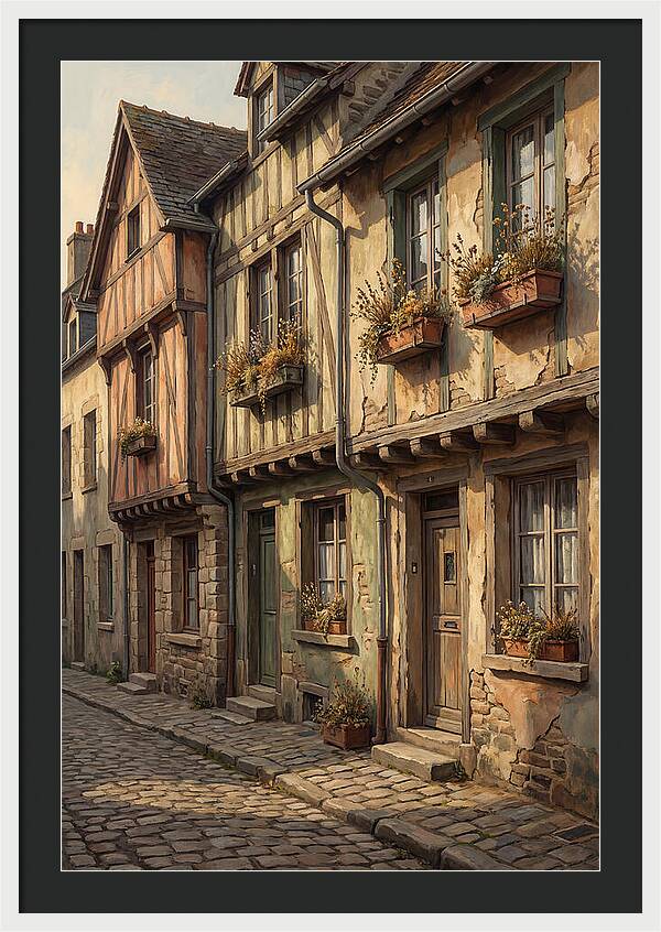Terraced Houses With Window Boxes
