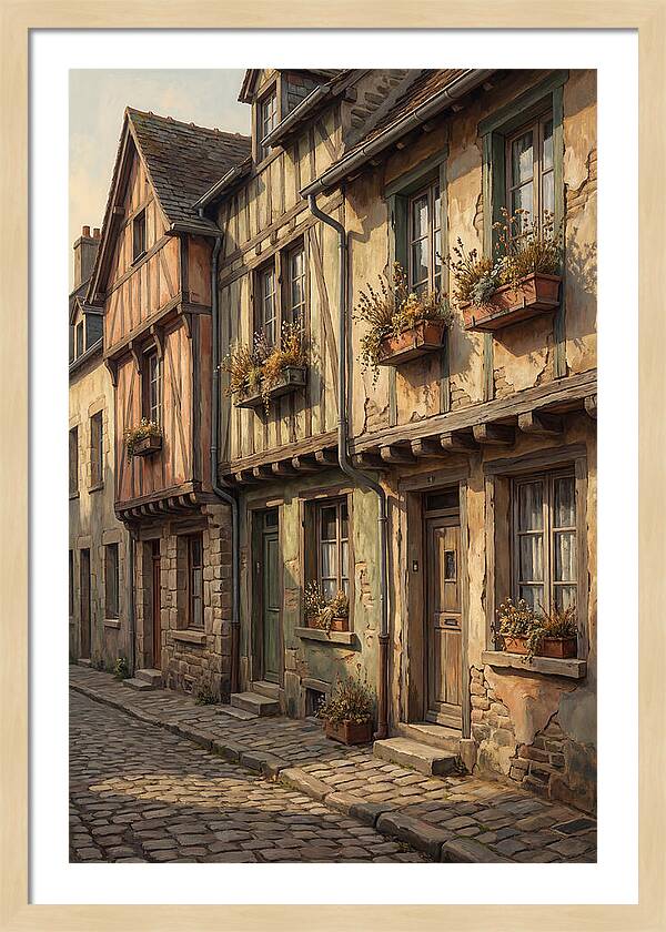 Terraced Houses With Window Boxes