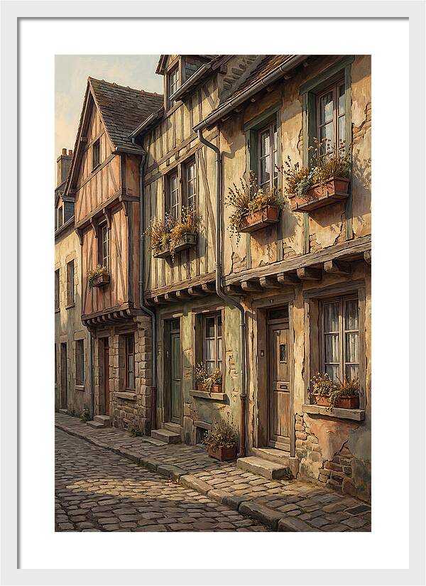 Terraced Houses With Window Boxes
