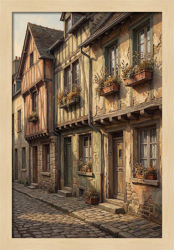 Terraced Houses With Window Boxes