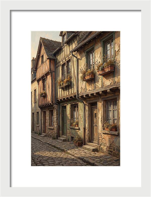 Terraced Houses With Window Boxes
