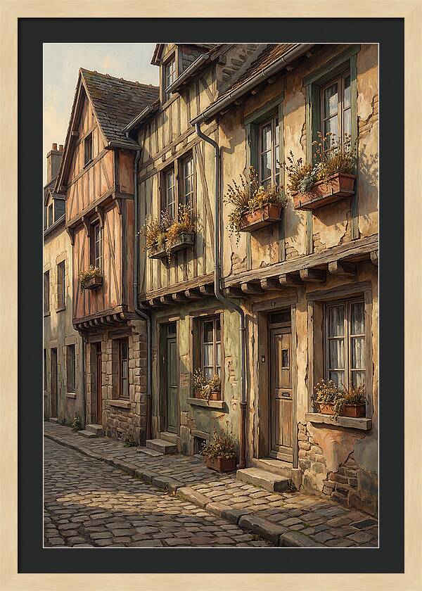 Terraced Houses With Window Boxes