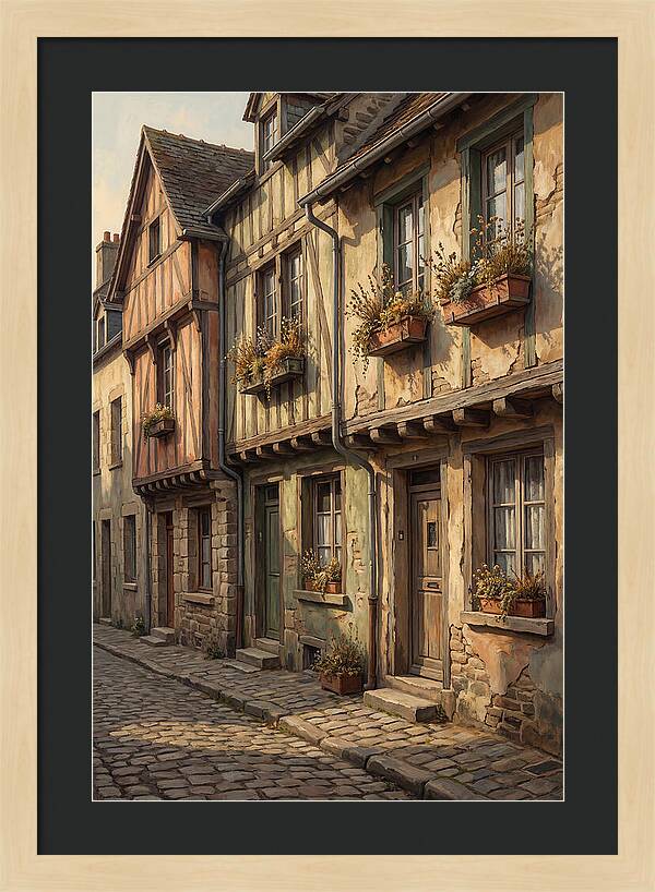 Terraced Houses With Window Boxes