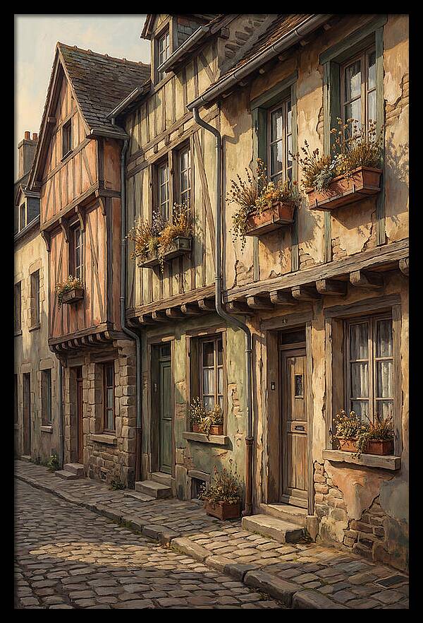 Terraced Houses With Window Boxes