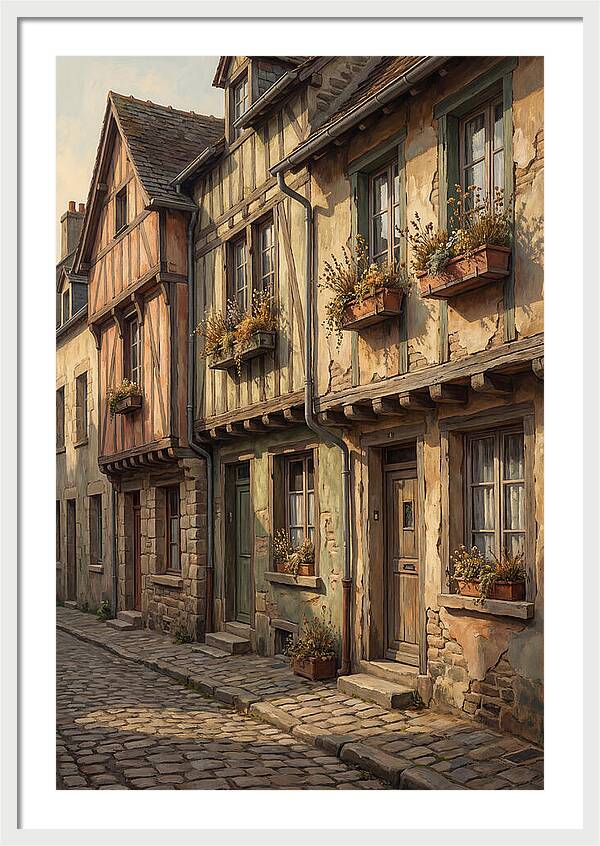 Terraced Houses With Window Boxes