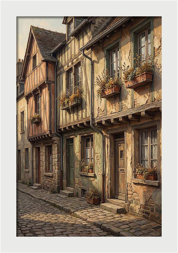 Terraced Houses With Window Boxes