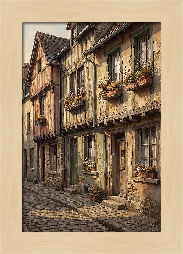 Terraced Houses With Window Boxes