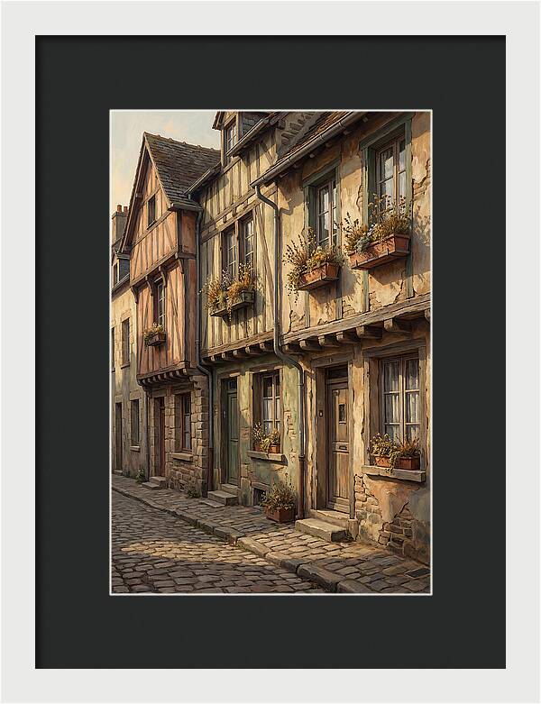Terraced Houses With Window Boxes