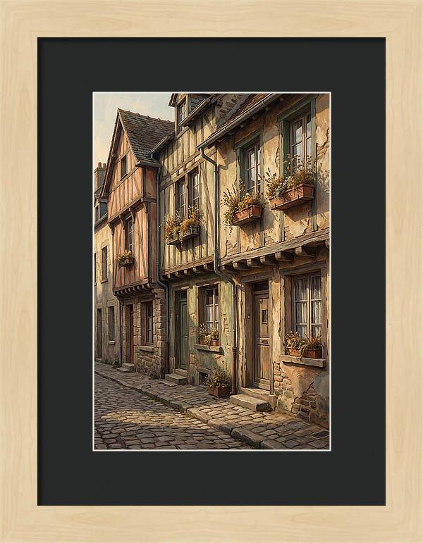 Terraced Houses With Window Boxes
