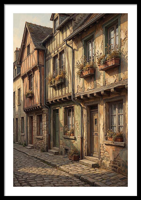 Terraced Houses With Window Boxes