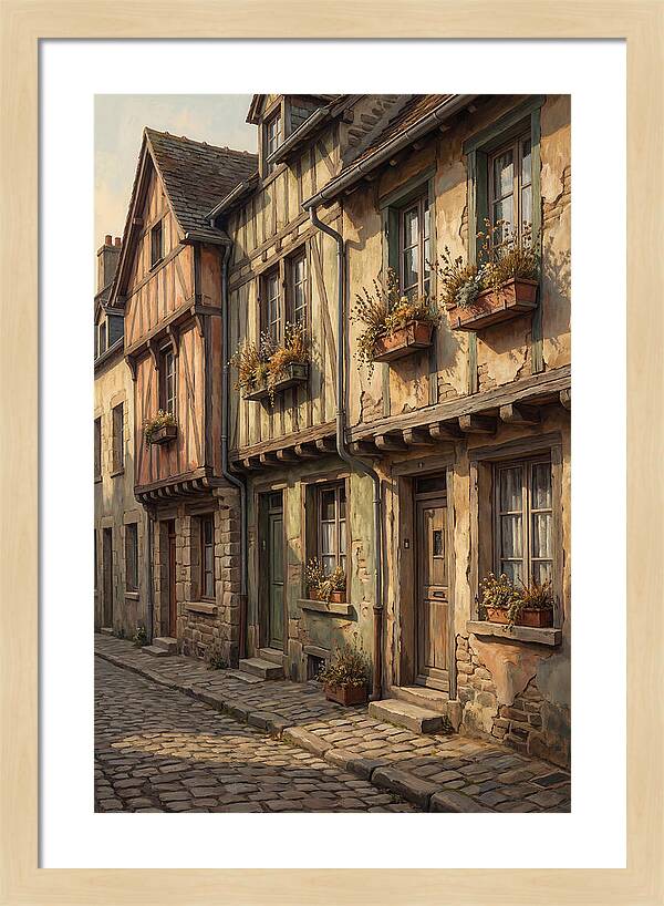 Terraced Houses With Window Boxes