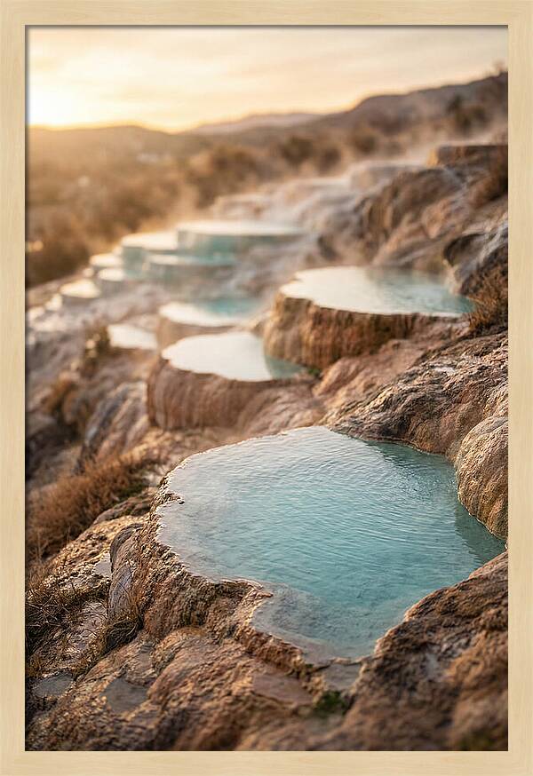 Terraced Turquoise Hot Springs