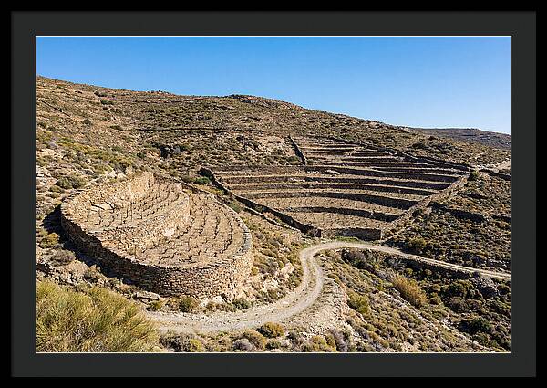 Terraced Vineyard On Steep Hillside