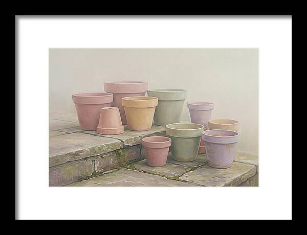 Terracotta Pots On Stone Patio