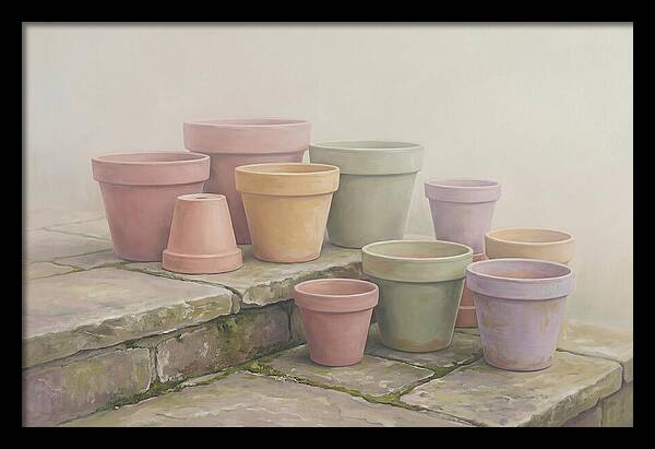 Terracotta Pots On Stone Patio
