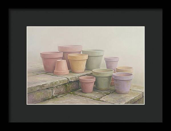 Terracotta Pots On Stone Patio