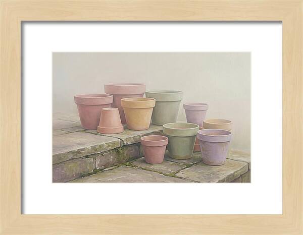 Terracotta Pots On Stone Patio