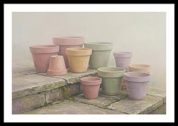 Terracotta Pots On Stone Patio