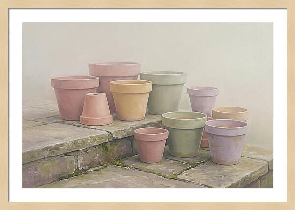 Terracotta Pots On Stone Patio