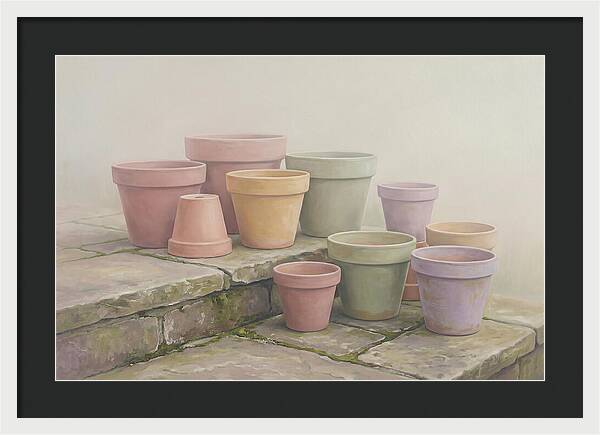 Terracotta Pots On Stone Patio