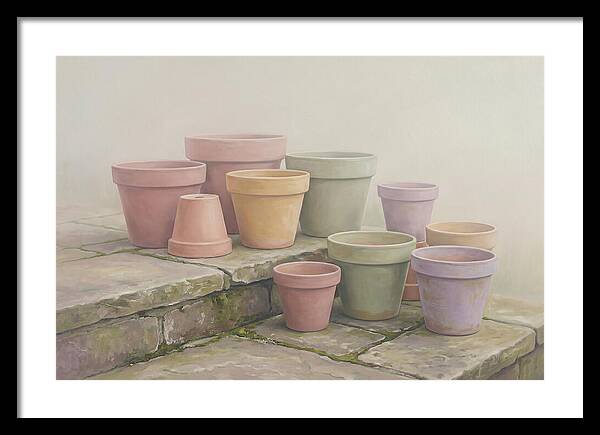 Terracotta Pots On Stone Patio