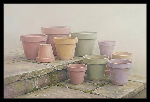 Terracotta Pots On Stone Patio