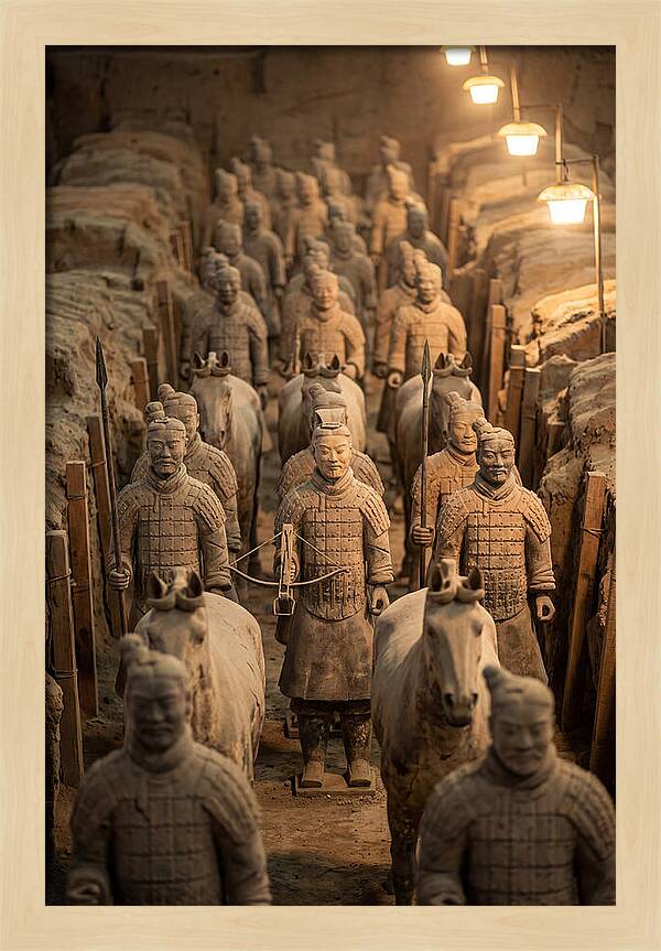 Terracotta Warriors In Excavation Pit